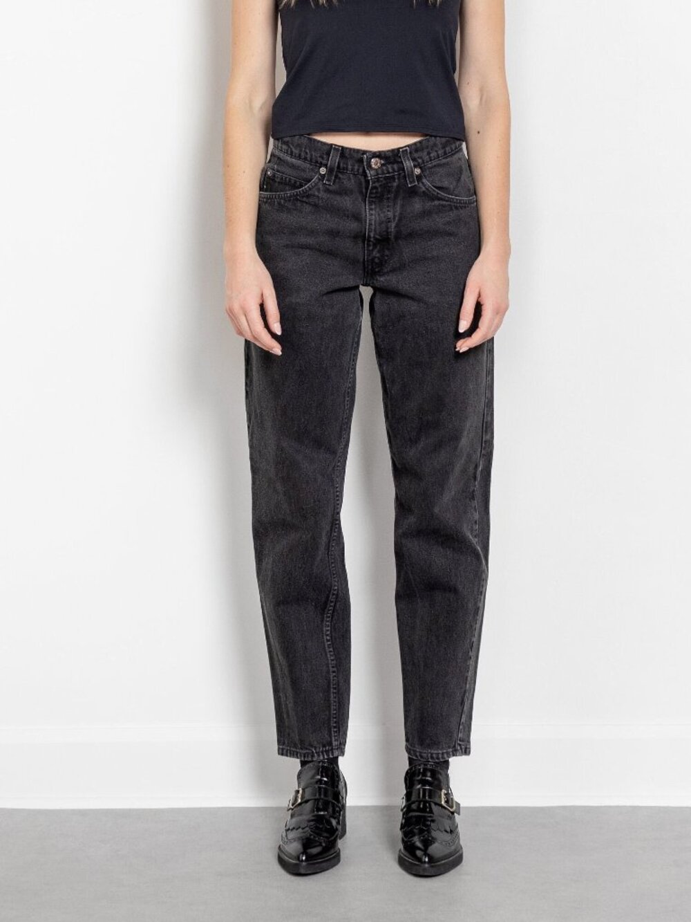 LEVI'S 550 JEANS BLACK Orange Tab Usa / 36 Inch Hips / Size 3